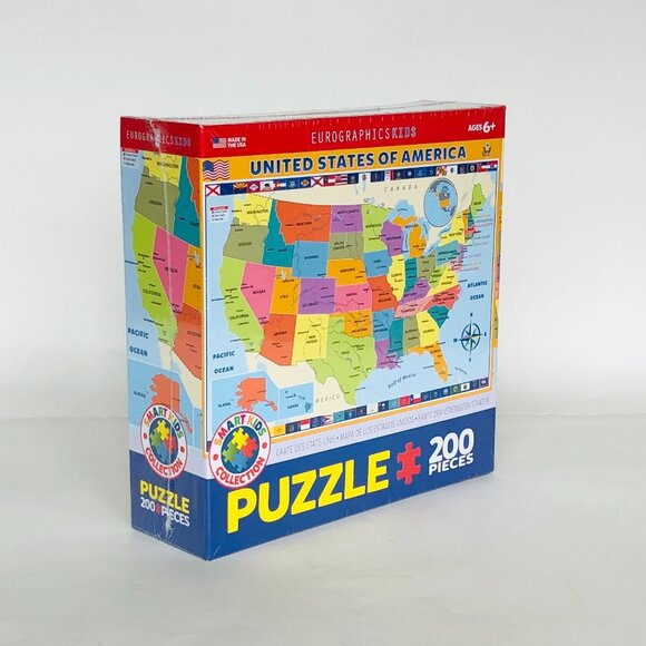 New sealed Eurographics 200pcs Puzzle-- Map of the USA - Picture 9 of 12